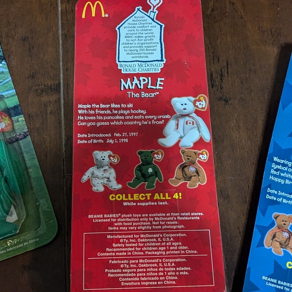 RARE* Set of all 4 1999 McDonald's Beanie Babies Small - Picture 9 of 11